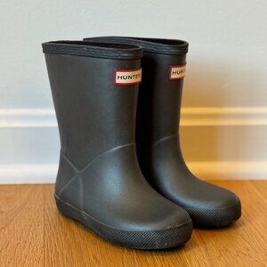 Hunter Rain Outdoor Boots Toddler Size 7 Boy Girl Gray Black Color